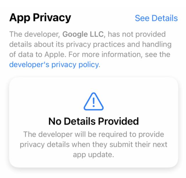 为规避隐私标签不再更新ios应用？谷歌：或将本周更新