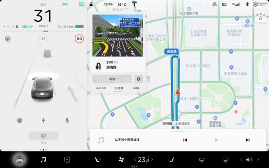 百度地图导航路口放大图功能正式登陆特斯拉车机地图 精准导航更进一步