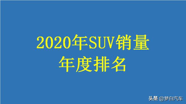 2020年SUV年度销量Top15出炉：H6榜首，博越前五