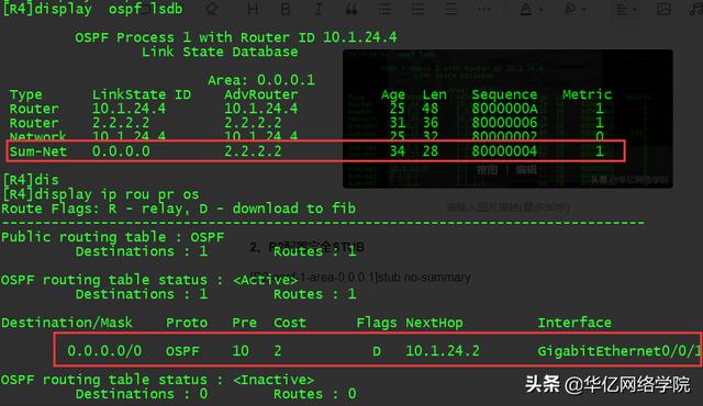 OSPF特殊区域配置及汇总