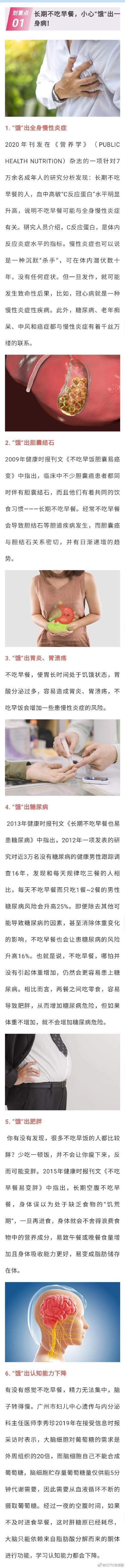 早餐|这些病都是“饿”出来的，看完你还敢不吃早餐吗