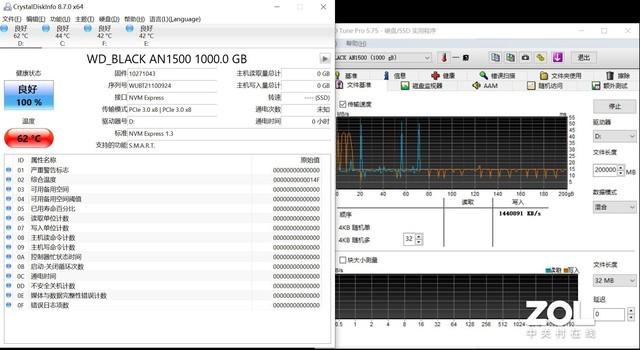 WD_BLACK AN1500扩展卡型SSD评测：PCIe 3.0平台突破6.5GB/s