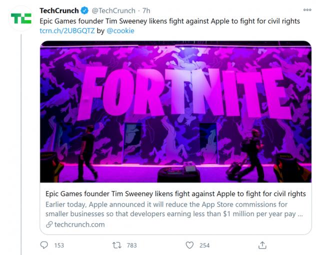 Epic CEO将公司跟苹果的App Store之战比作是民权运动