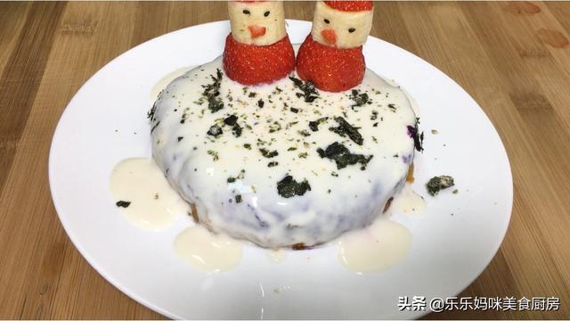 圣诞节，用南瓜、草莓等7种食材做“圣诞蛋糕”，好看好吃真开心