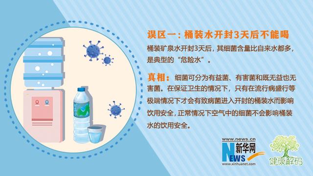 喝用|「健康解码」桶装水开封3天后不能喝？这些喝水误区千万别中招