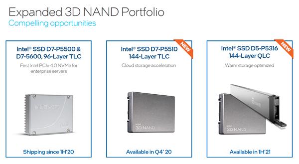 Intel全球首发144层QLC SSD！最大30.72TB、寿命媲美TLC