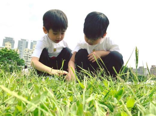 林志颖娇妻带娃出游 双胞胎穿同款衣服玩耍超可爱fun娱乐