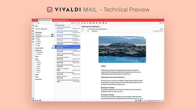 Vivaldi浏览器重大更新：现整合Mail电子邮件处理功能