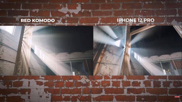 iPhone12Pro和专业摄影机拍摄对比：效果差距很大