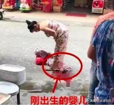 超级宝妈@买菜过程中生下孩子，一手抱着孩子，一手提着菜篮子回家了