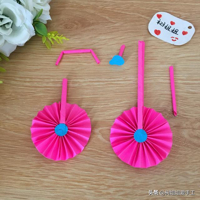 超级宝妈：幼儿手工：简单自行车模型的制作方法
