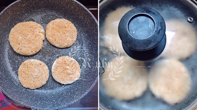 椒盐烧饼|用平底锅做烧饼，一擀一卷一焖，咬一口用手接住全是掉的渣