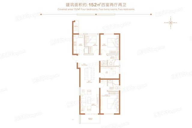 太不敢相信了152平四居室，花了23万，还是现代风格