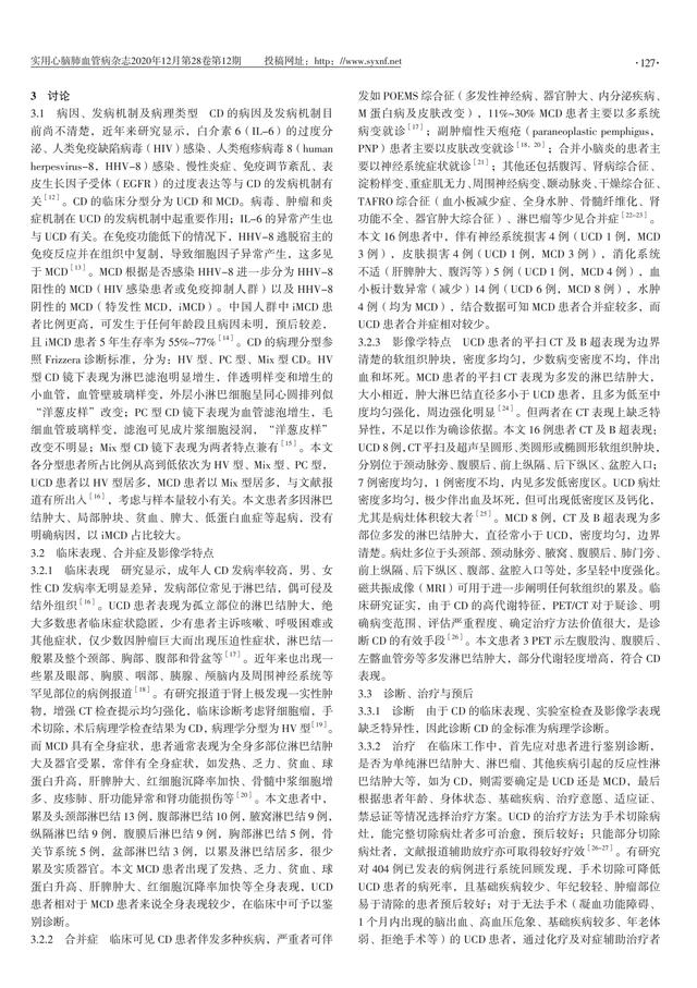 Castleman 病六例报道并文献复习