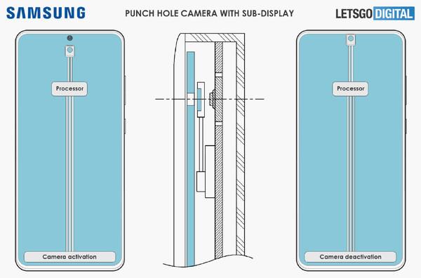 三星屏下镜头机型专利曝光 这样的设计方案很完美