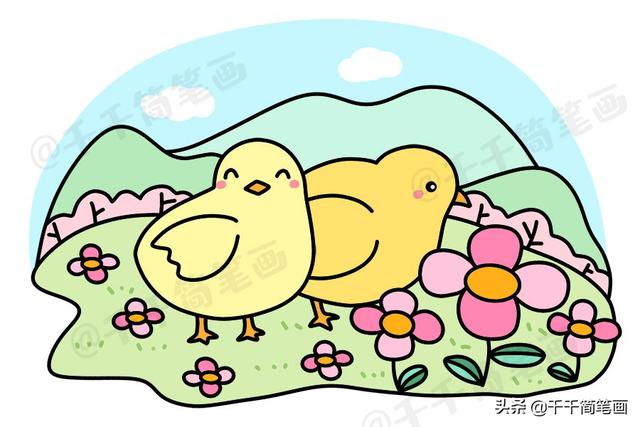 你的育儿经:儿童春天风景画大全,好看易画,让孩子更了解大自然