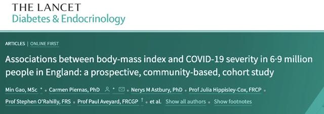 风险|《柳叶刀》：超重人群重症新冠风险增加