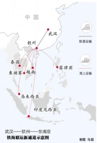 货物来源于武汉,黄石,随州,襄阳,孝感等地,经铁海联运直达越南海防