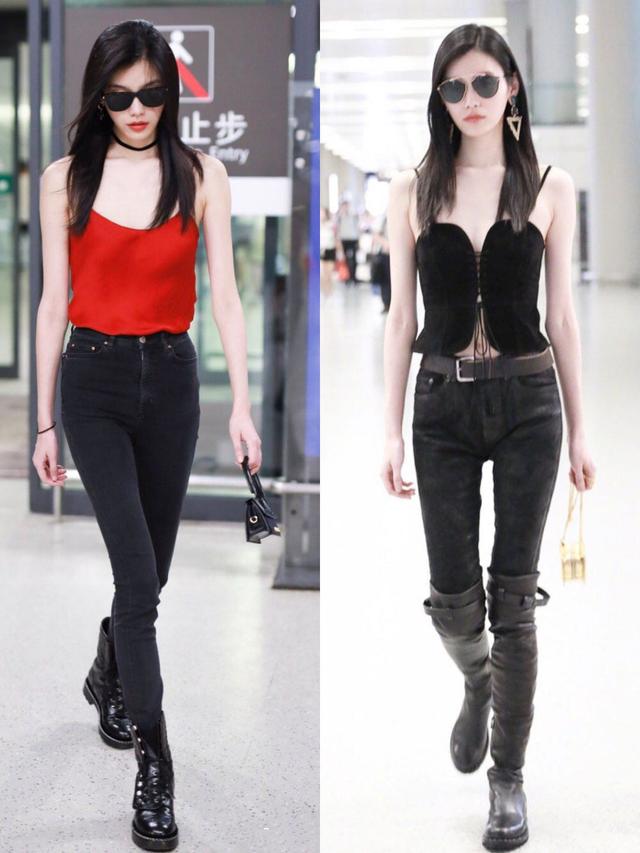 最时尚奚梦瑶产前穿搭机场如秀场，产后现身，好身材却不复以前？