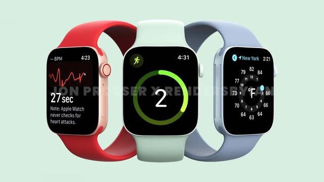 爆料|第七代Apple Watch渲染图曝光：全新设计、新增配色