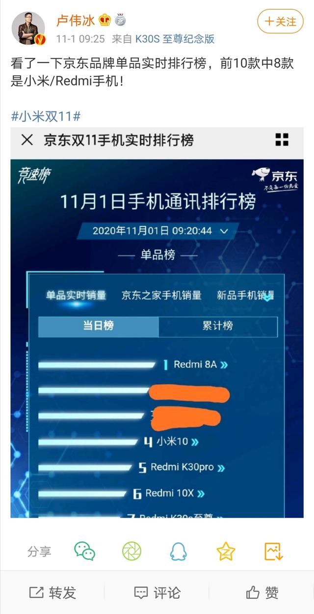 今年双十一，小米将横扫销量榜单，iPhone11成最大阻碍