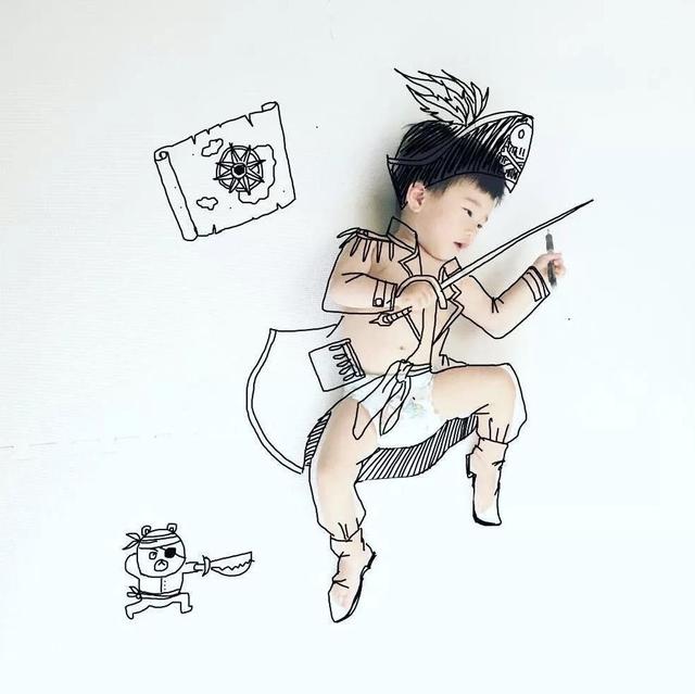 「超级宝妈」“神一般”的爸爸把儿子画进了宫崎骏的作品里，11万网友被暖心了