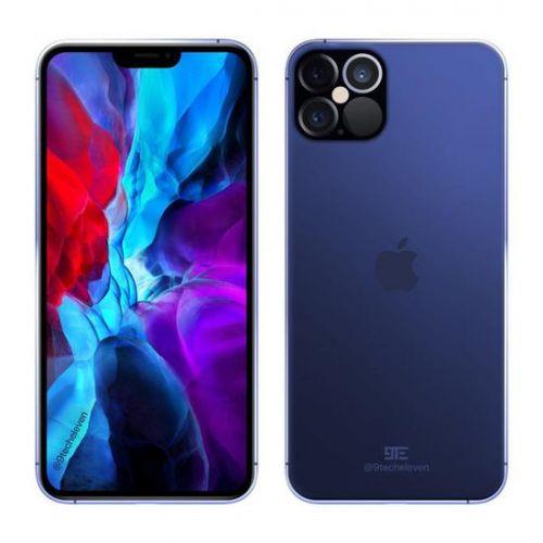 #环球网#iPhone12 Pro午夜蓝渲染图曝光：刘海/边框控制不错