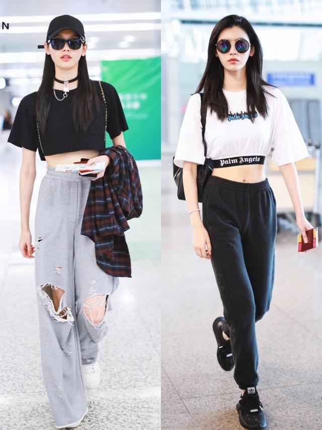 最时尚奚梦瑶产前穿搭机场如秀场，产后现身，好身材却不复以前？