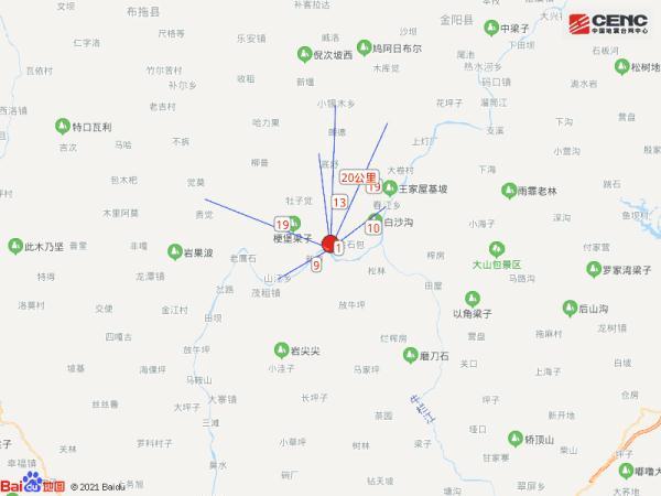 四川凉山州金阳县发生36级地震