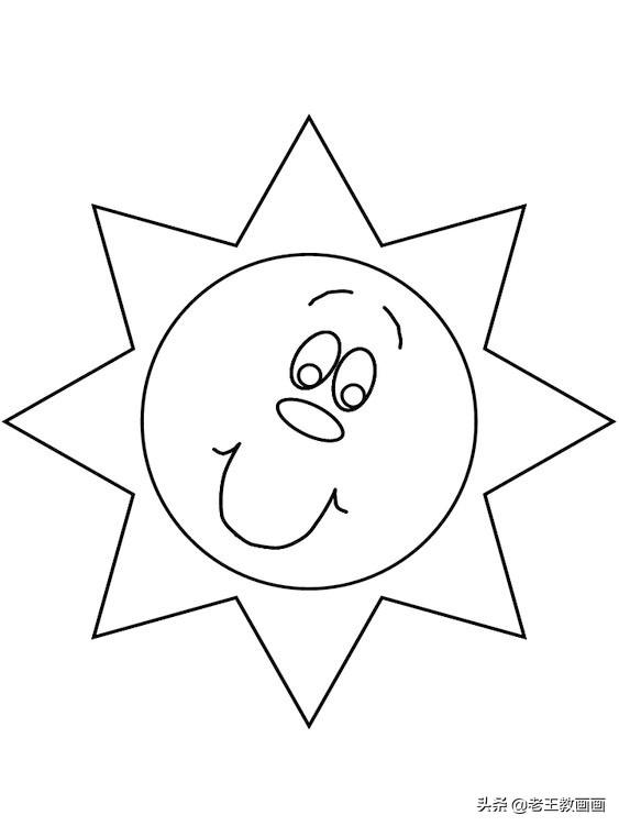 你的育儿经：太阳简笔画素材，让孩子跟着画一画