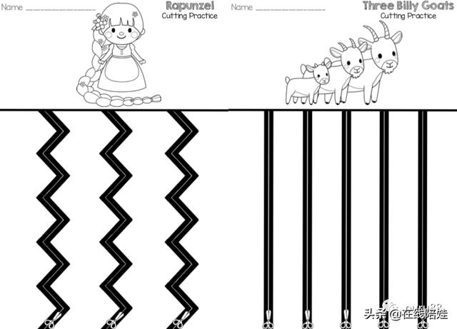 你的育儿经@免费下载 | 20美金的TPT幼儿剪纸Cutting Practice Bundle 6册