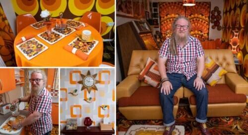 东西|男子花5000英镑把现代房屋改装成70年代风格