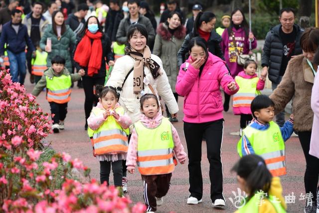 大手牵小手，罗平一幼儿园开展欢乐亲子跑主题活动