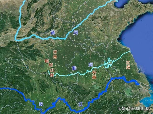 位于中国东部,介于长江与黄河之间,古称淮水,与长江,黄河和济水并称"