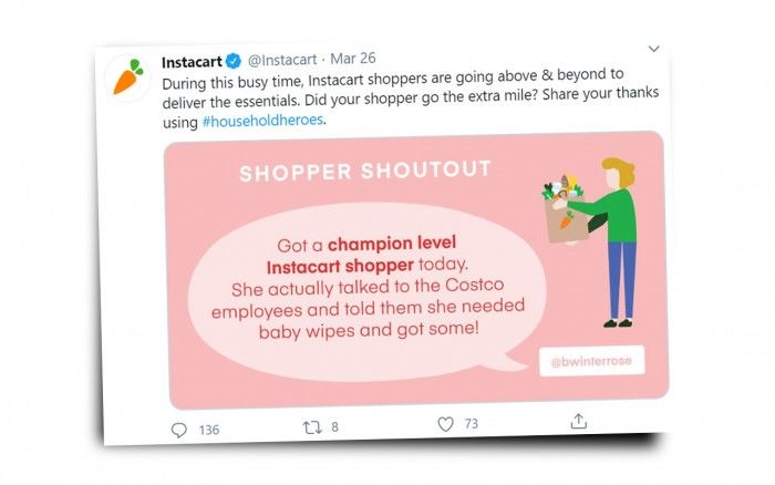 太平洋电脑网@针对外卖平台Instacart的罢工将在下周一进行：员工要求获公平对待