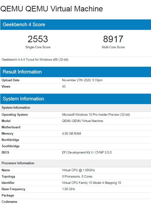 基准测试表明M1 Mac虚拟化运行Windows on ARM的效率高于骁龙SQ2