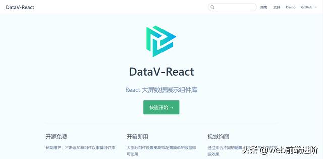 基于 React 大屏数据展示库DataV-React