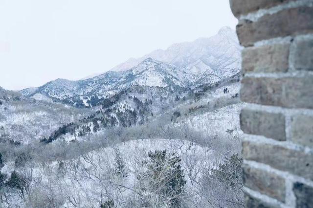 巨龙卧雪!雪中长城如丹青水墨