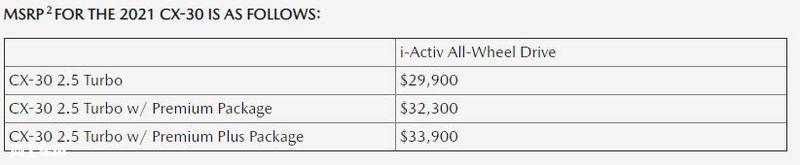 马自达新款CX-30开售！搭2.5T增压引擎+6AT，安全配置更加丰富