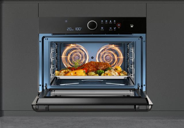 前所未见的饼干多米诺骨牌来了！凯度双热风蒸烤一体机挑战极致均匀