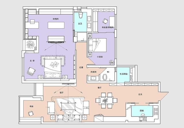她将自己156平极简风新家，晒到同学群里，惹得大家都羡慕不已