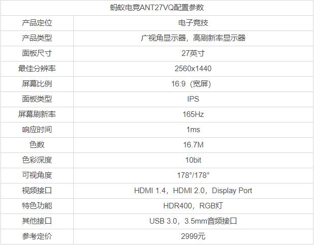 电竞制图两不误！2K 165Hz蚂蚁电竞ANT27VQ实景屏显示器