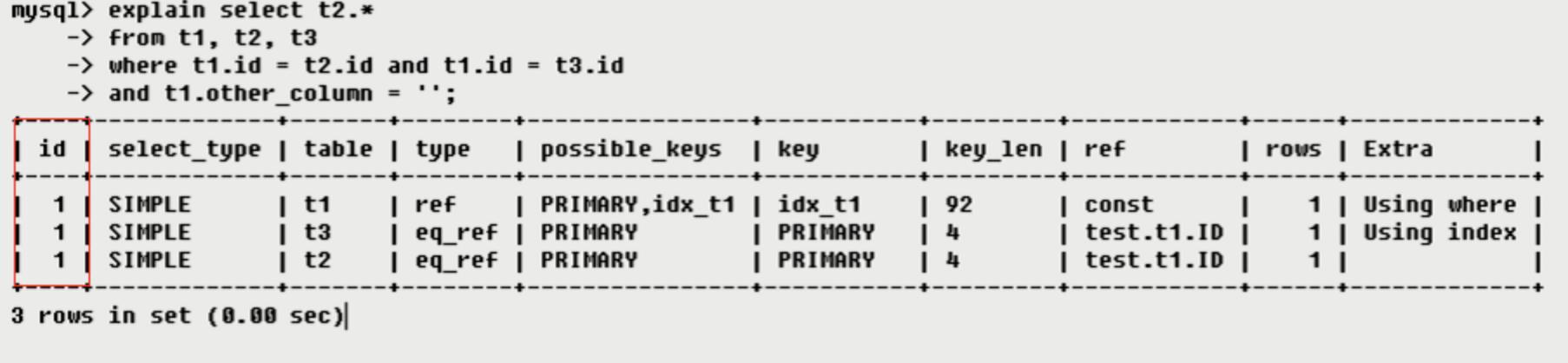 MySQL性能优化——Explain使用分析