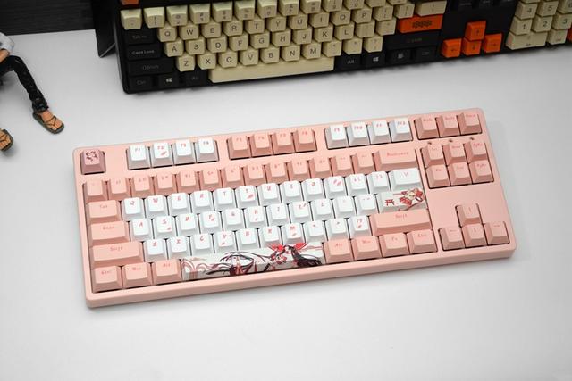 开啤酒小姐姐同款面具，ikbc白无垢樱花机械键盘开箱体验
