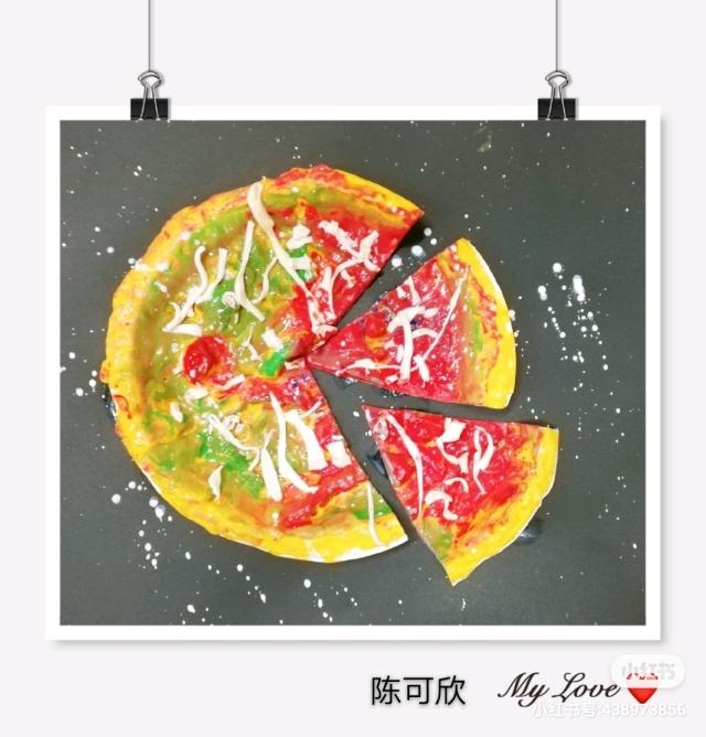 #你的育儿经#看到就想吃的美味披萨,是幼儿园宝宝们的绘画作品
