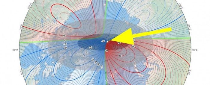#太平洋电脑网#研究：地球磁性北极正朝西伯利亚快速移动