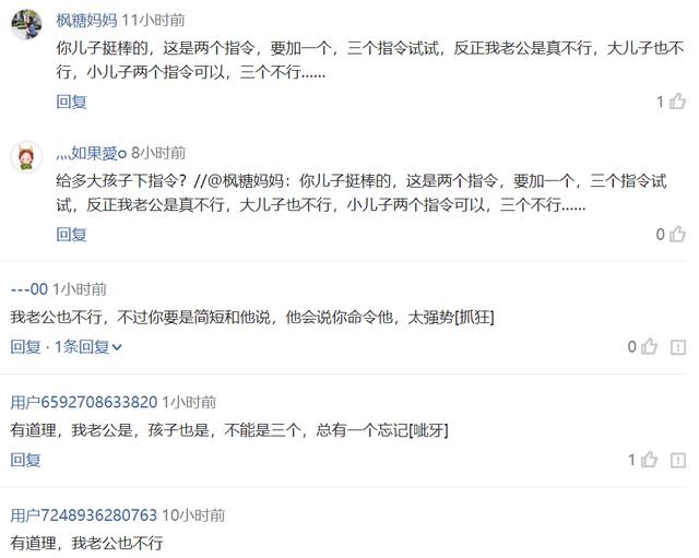「你的育儿经」男孩对语言的理解和执行力本来就比女孩弱,长篇大论讲道理别做了