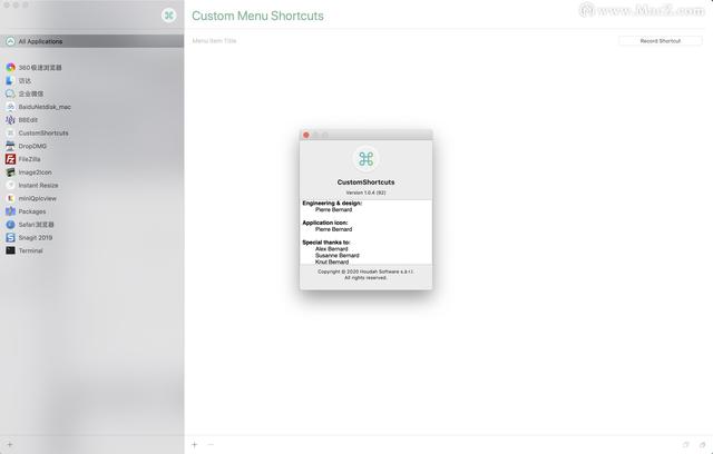 CustomShortcuts mac(自定义键盘快捷键)