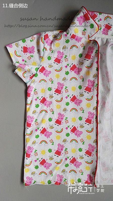 玻璃球的空气|小翻驳领儿童家居服,附过程&公式图纸教学