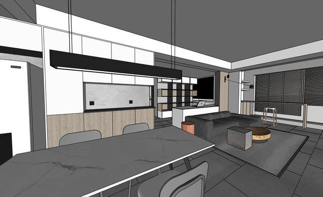 100平米“黑白灰”风格，8090的新生活方式